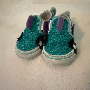 Vans Glittery Teal Kids Sneakers